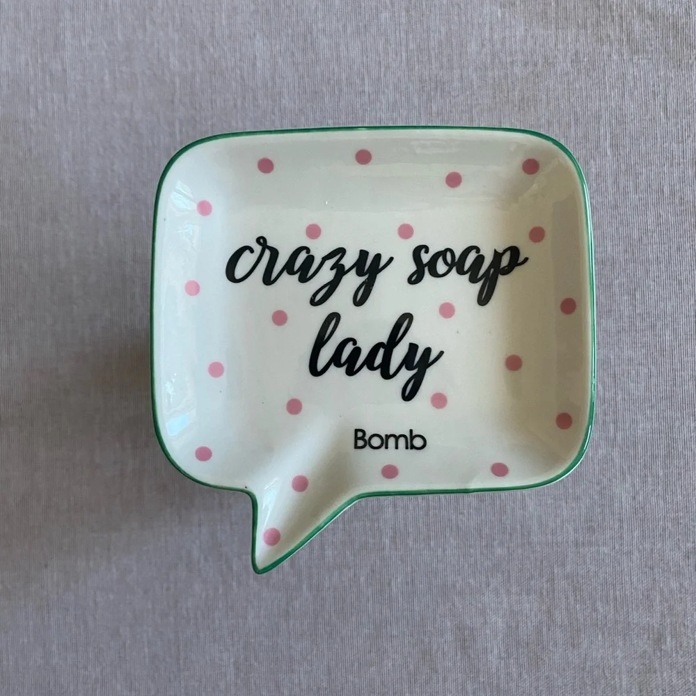 Bomb Cosmetics funky polka dot soap dish trinket decor gift